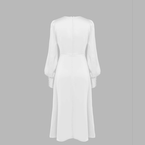 Cider Satin Faux Button Down Slip Maxi Dress - Picture 6 of 13